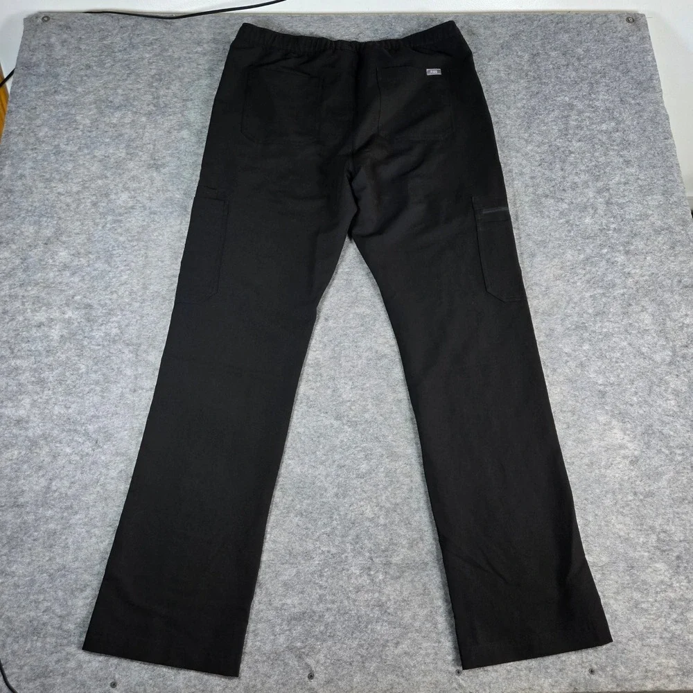 FIGS Mens Black Cairo Cargo Technical Collection Scrub Pants Large